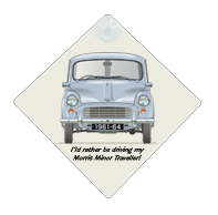 Morris Minor Traveller 1961-64 Car Window Hanging Sign